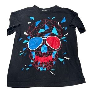 Boys short sleeve tshirt skeleton skull red blue size 10 - 12 Children’s Place